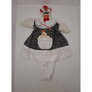 Vintage Handmade Mother Hen and Chick, 23” Long With “Dress Pouch” Hand Covering
